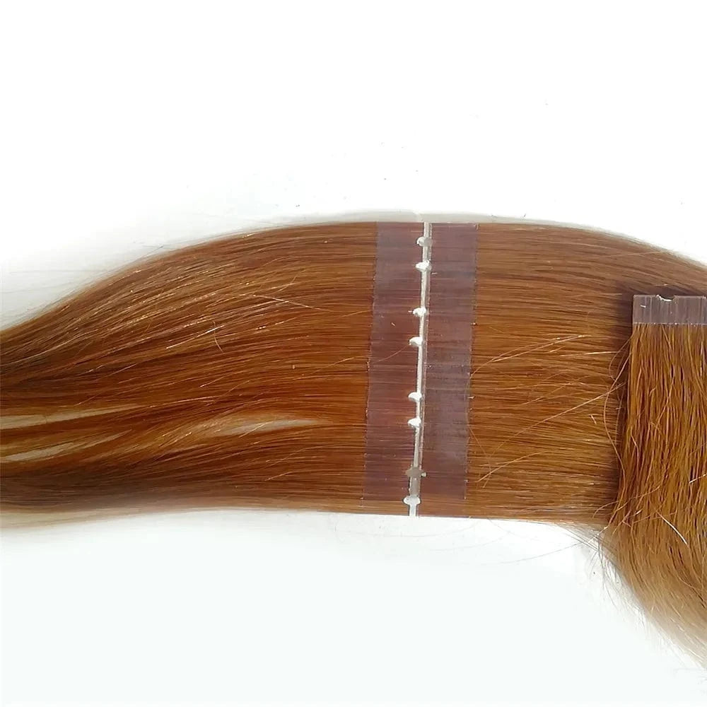 Wholesale easy use Chinese virgin hair Pu Invisible Physical Tape Hair Skin Weft Double Drawn Extensions with small hole