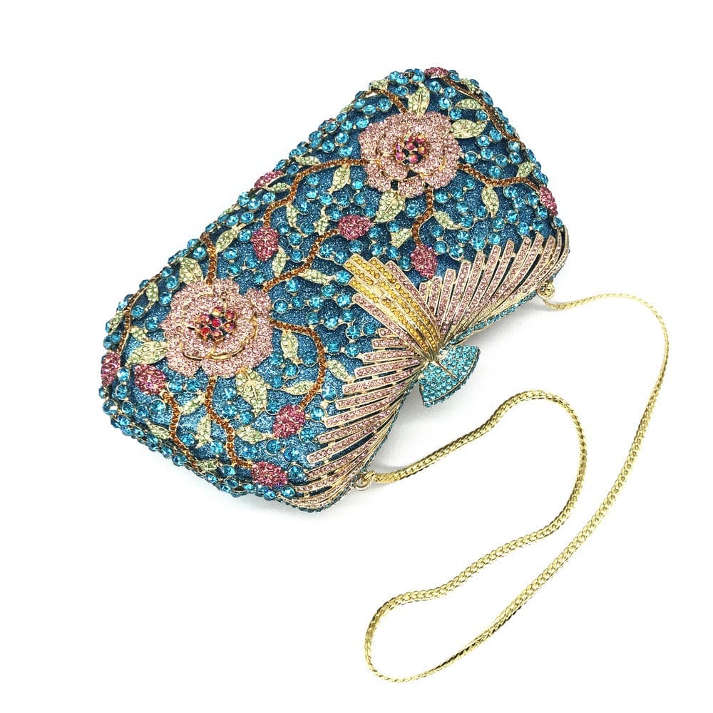Wholesale Elegant Bling Women Crystal Clutch Purse Rhinestone Evening Bag Dress Party Wedding Diamond Handbag