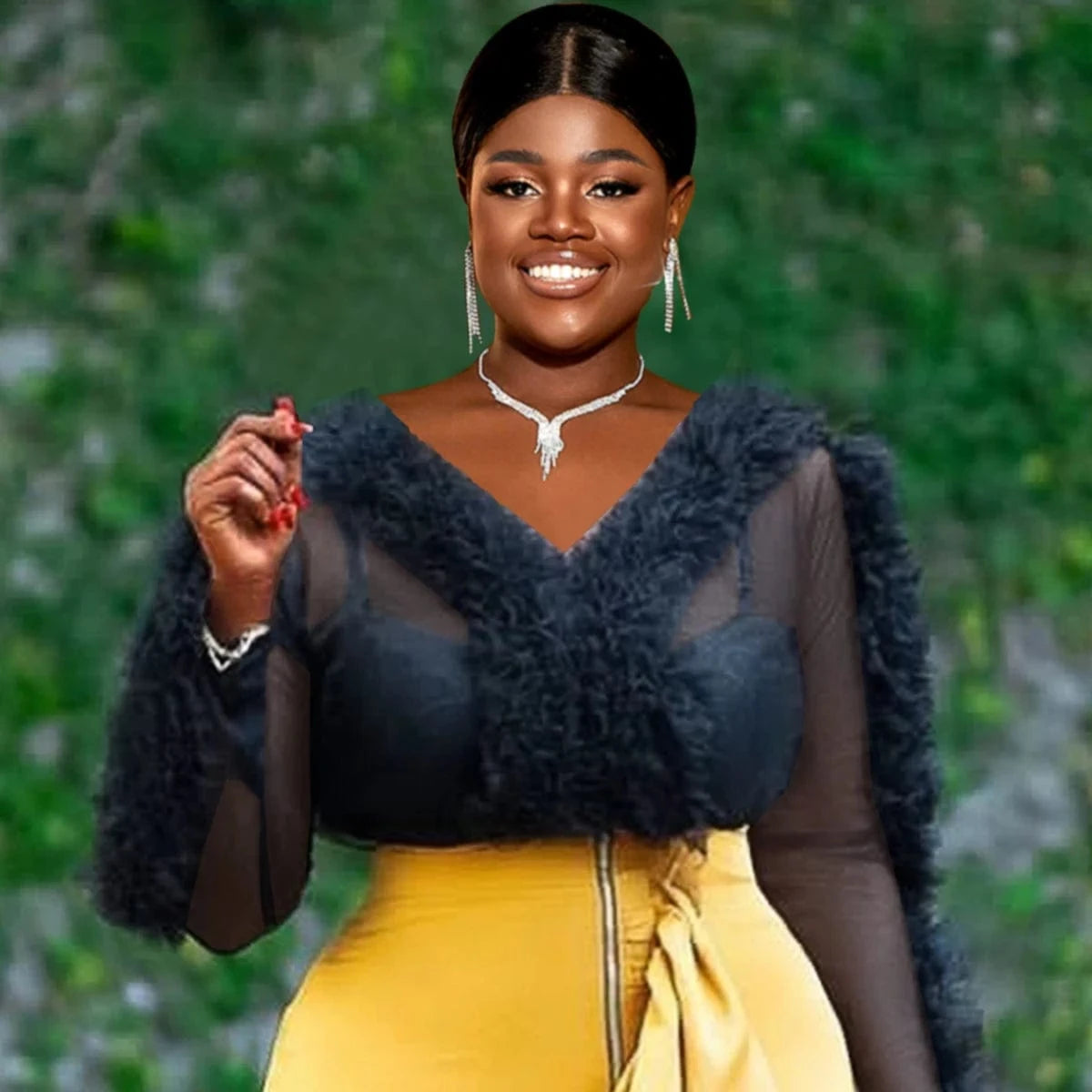 Wholesale Factory Customize V Neck Sexy See Through Mesh Women Blouses