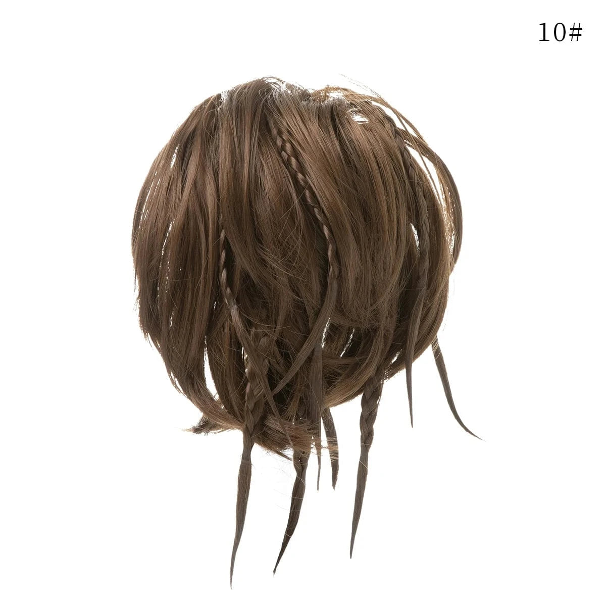 Wholesale Fashion Curly Large Messy Padding Pieces Synthetic Bun Stick Hair Postiches Chignon  With Braids For White Women