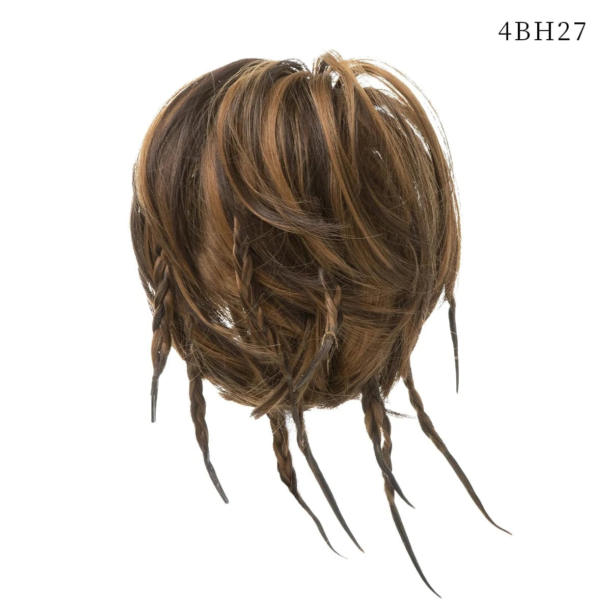 Wholesale Fashion Curly Large Messy Padding Pieces Synthetic Bun Stick Hair Postiches Chignon  With Braids For White Women
