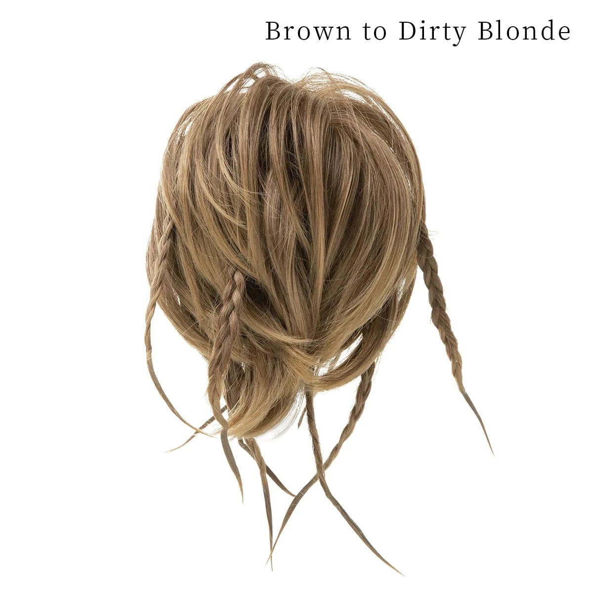 Wholesale Fashion Curly Large Messy Padding Pieces Synthetic Bun Stick Hair Postiches Chignon  With Braids For White Women