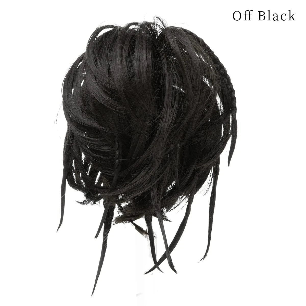 Wholesale Fashion Curly Large Messy Padding Pieces Synthetic Bun Stick Hair Postiches Chignon  With Braids For White Women