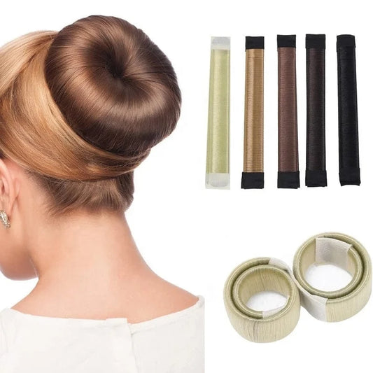 Wholesale Fashion Magic Hair Donut Bun DIY Tool Girls Hair Roller Styling Women Holder Easy Bun Maker Burger Buns Hair Accessory