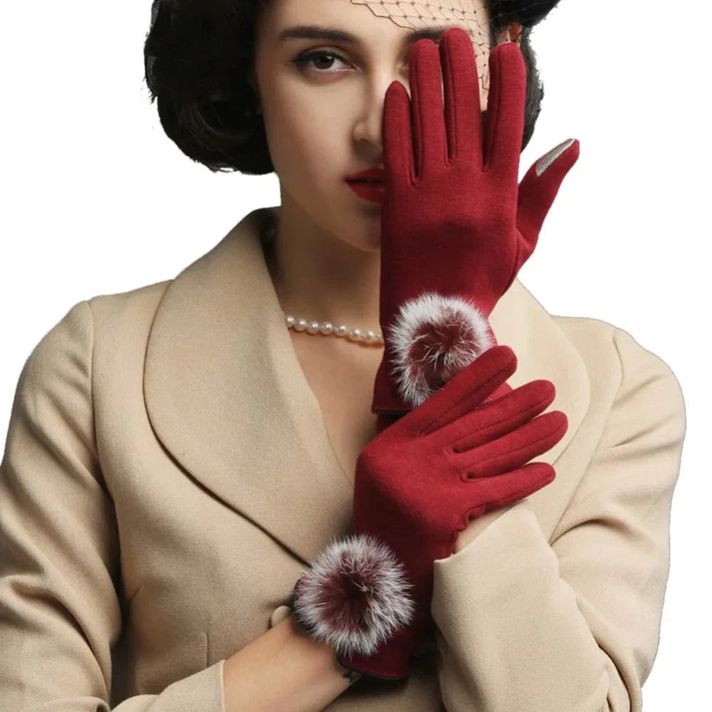 Wholesale fashion mujer invierno outdoor touch screen riding bike women gloves winter