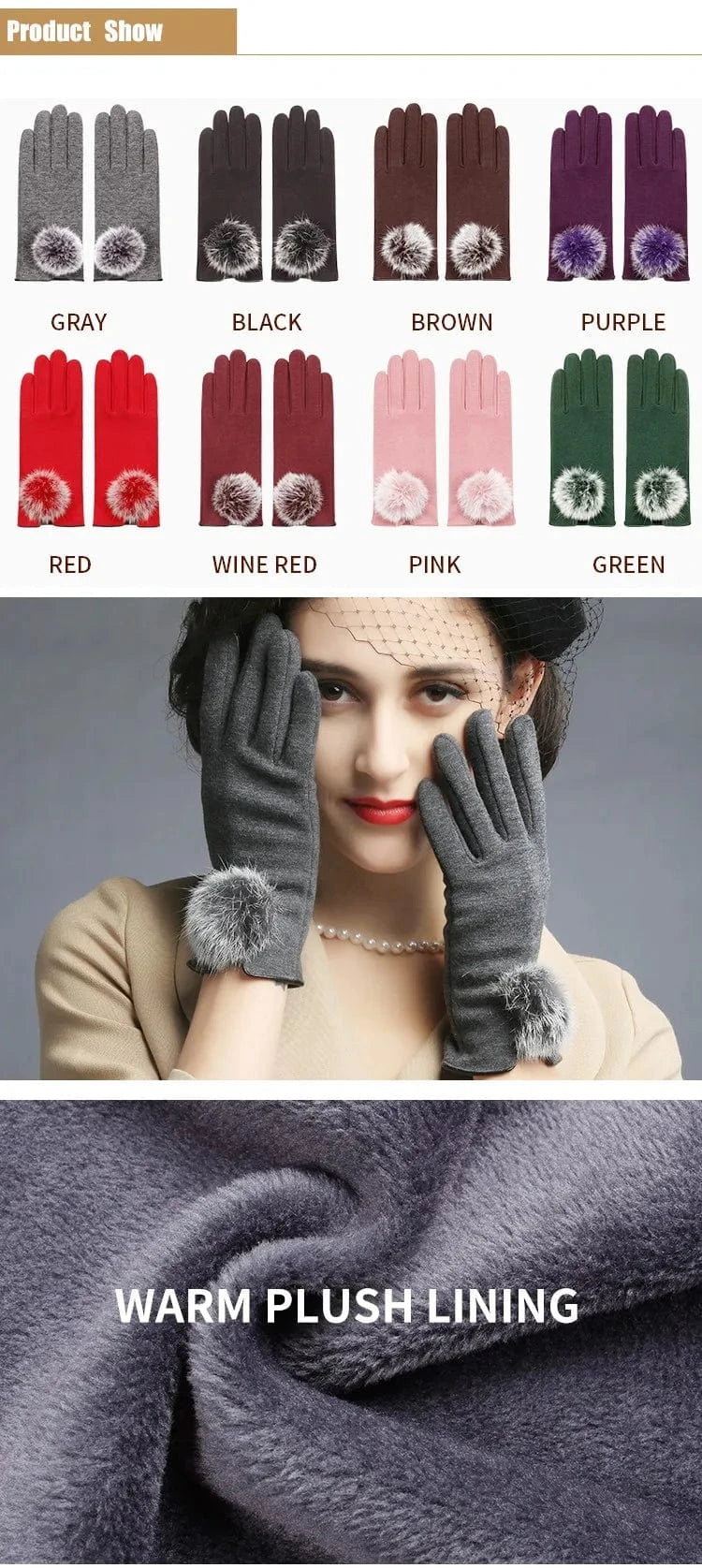 Wholesale fashion mujer invierno outdoor touch screen riding bike women gloves winter
