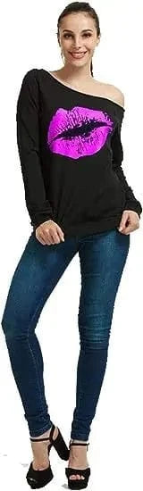 Wholesale fashion Women's Off-Shoulder T-shirt New Style Long Sleeve Off-Shoulder T-shirt