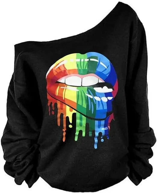 Wholesale fashion Women's Off-Shoulder T-shirt New Style Long Sleeve Off-Shoulder T-shirt