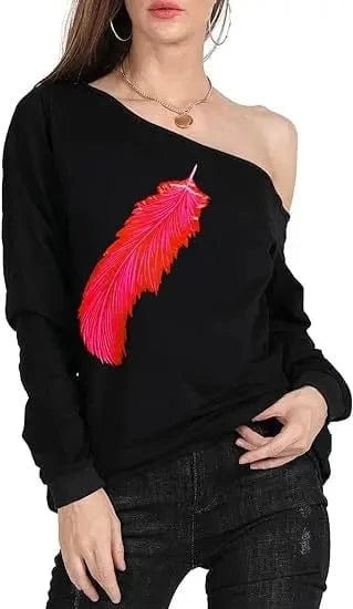 Wholesale fashion Women's Off-Shoulder T-shirt New Style Long Sleeve Off-Shoulder T-shirt