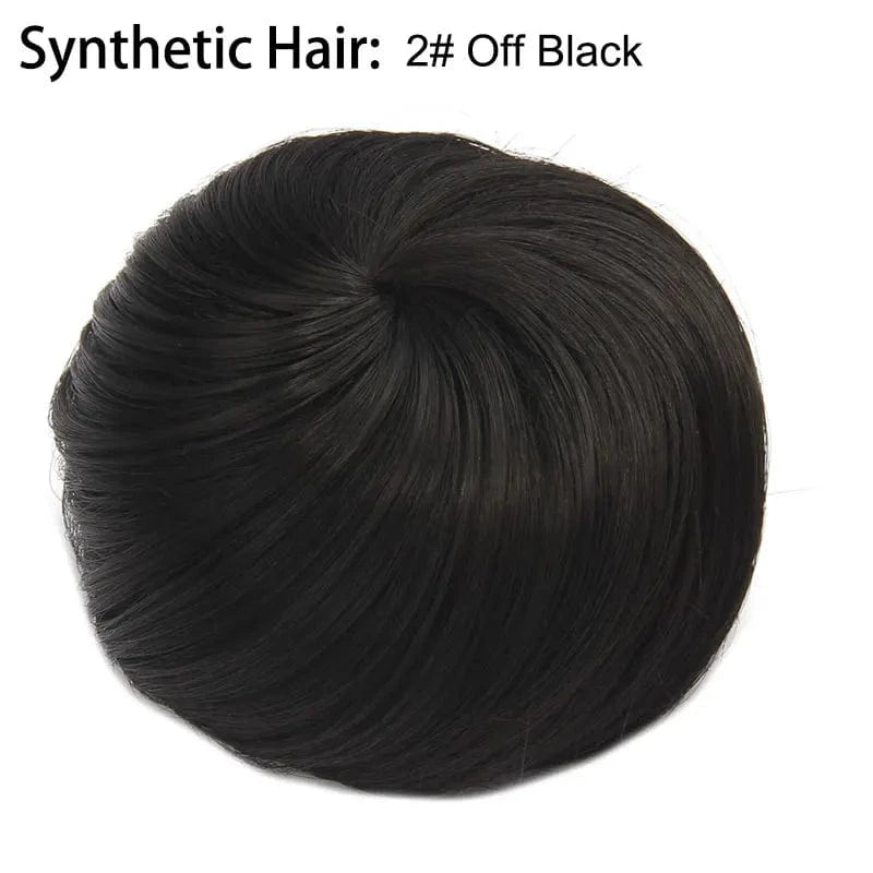 Wholesale Faux Fake Easy Drawstring Postisch Pour Synthetic Comb Clip on Hair Donut Buns Chignon for Hair Piece White Women