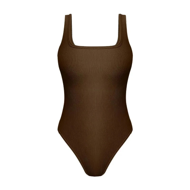 Wholesale female yoga seamless workout bodysuits for women sexy sleeveless slimming spandex ribbed women bodysuits