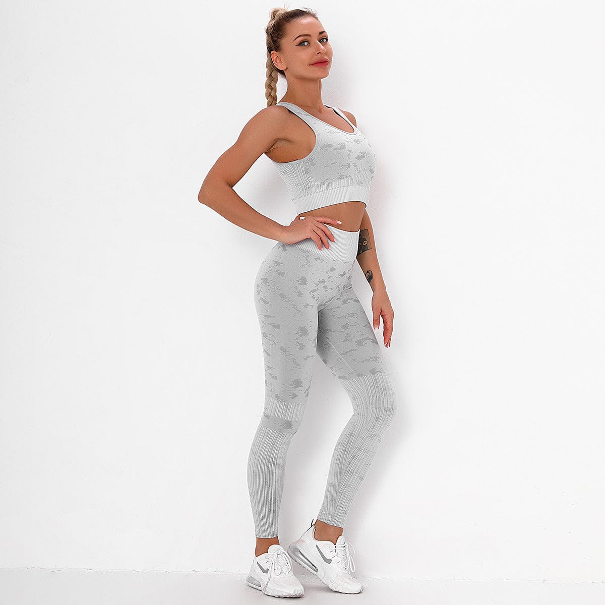 Wholesale Fitness Apparel Sports Bra Flower Women Printed Sets High Waist Leggings Yoga Sets Seamless Camouflage Set