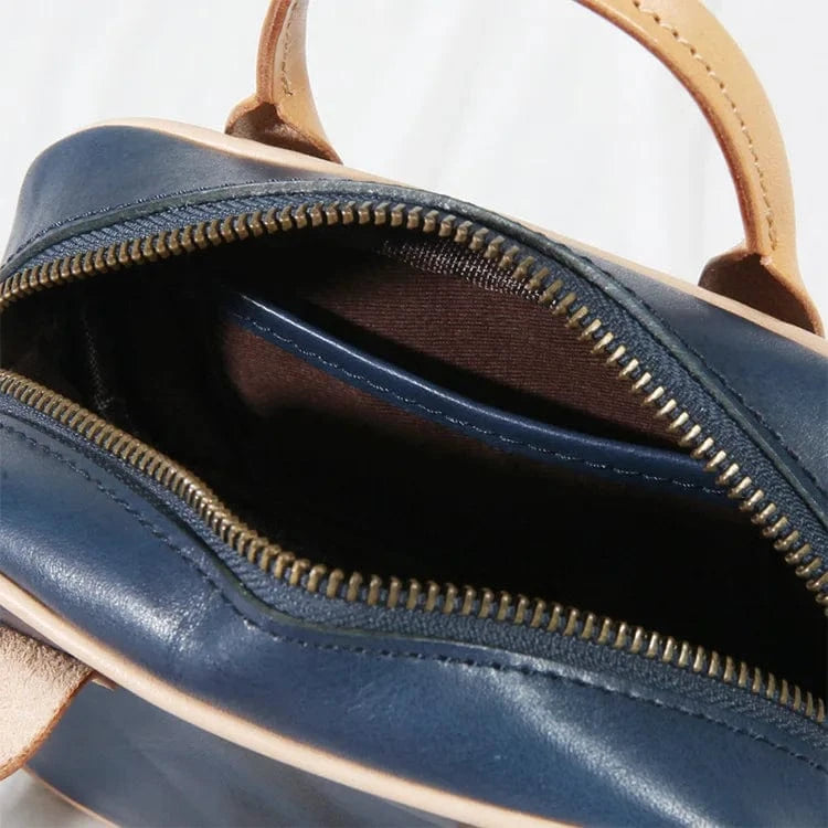 Wholesale Genuine Leather Tote Bag Vintage Square Tote  Bag for Women