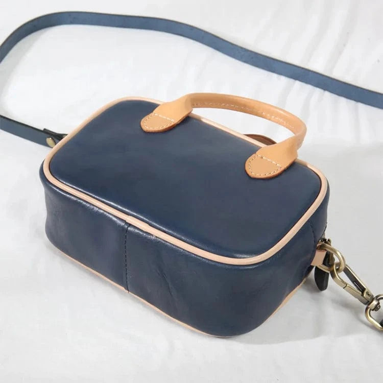 Wholesale Genuine Leather Tote Bag Vintage Square Tote  Bag for Women