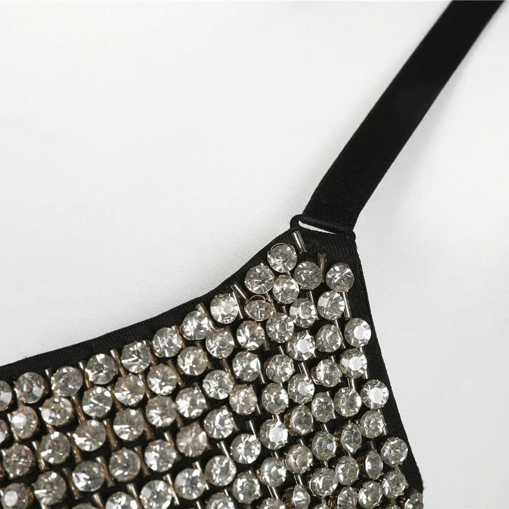 wholesale girls sexy silver rhinestone half cup corset bustier  top