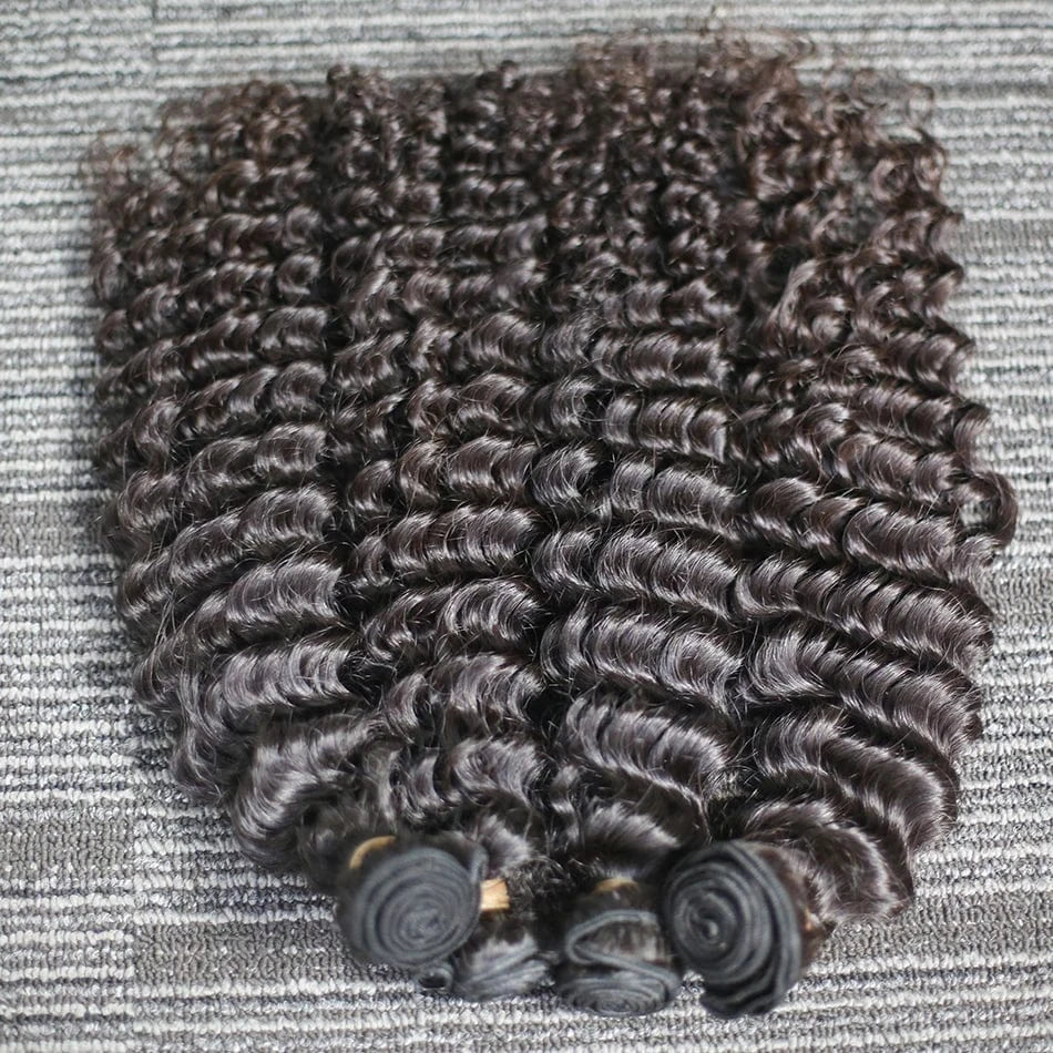 Wholesale Grade 9A deep curl human hair extension virgin human hair virgin Peruvian deep wave