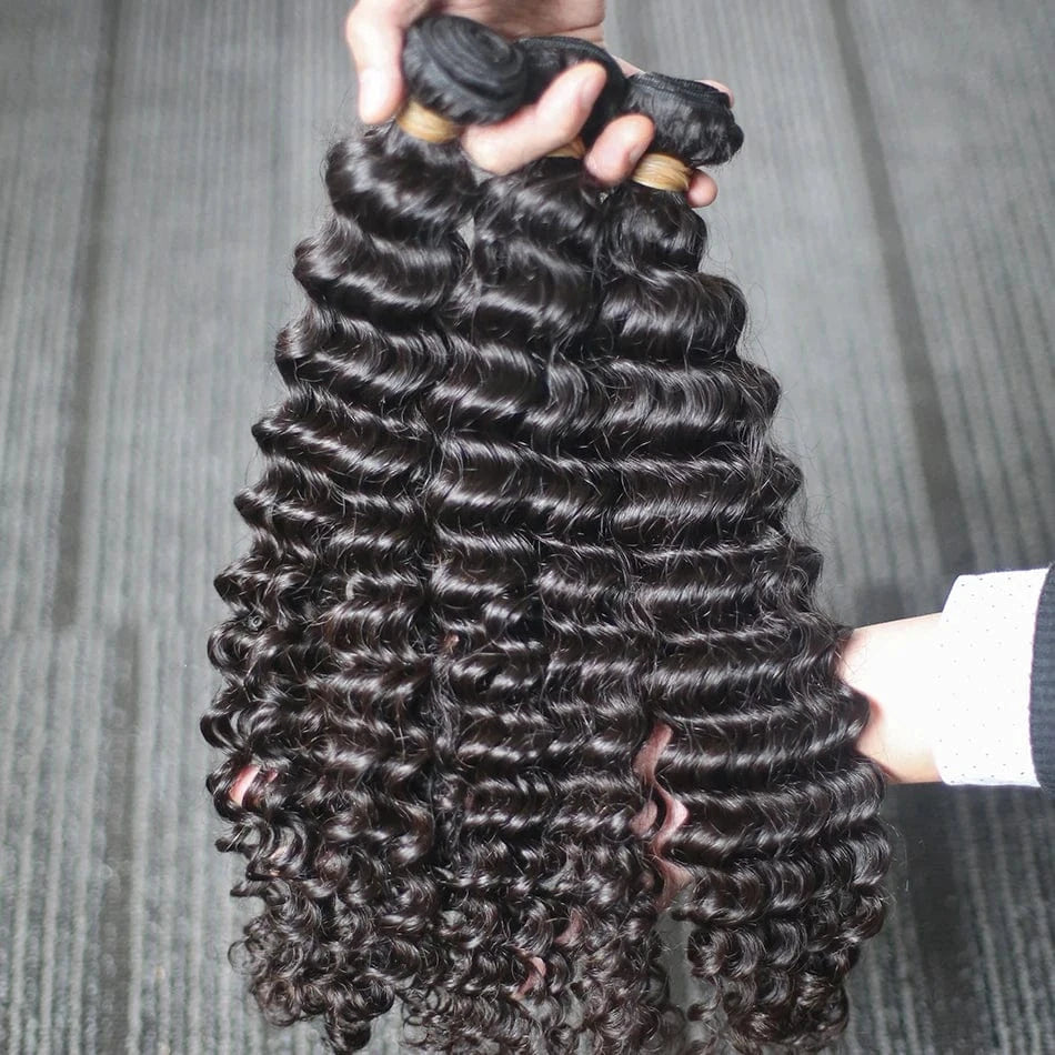 Wholesale Grade 9A deep curl human hair extension virgin human hair virgin Peruvian deep wave