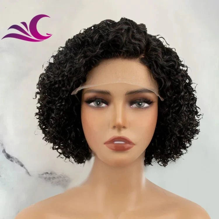 Wholesale HD Lace Short Bob Side Part Burmese Raw Human Hair Small Knots Bleached Cheap Lace Front Wigs for Black Women