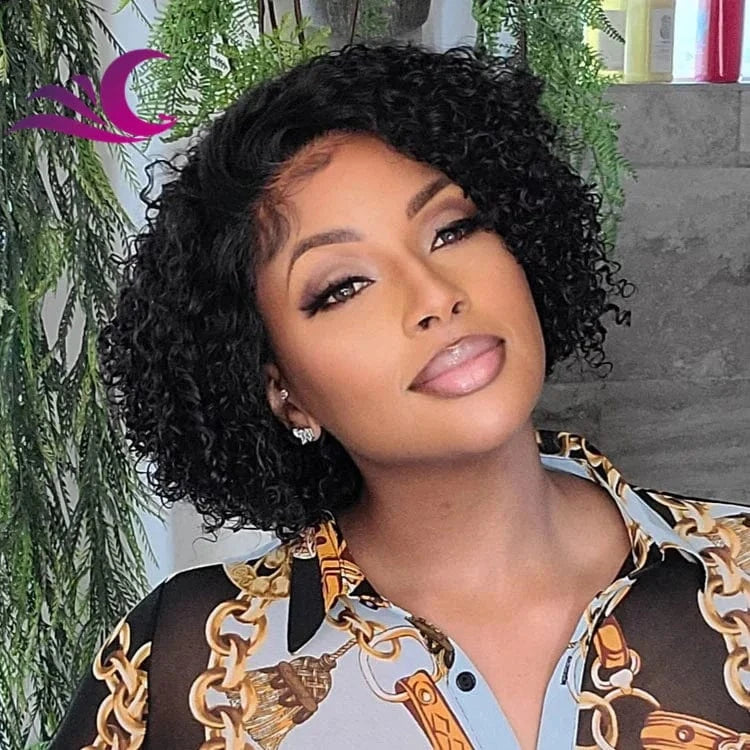 Wholesale HD Lace Short Bob Side Part Burmese Raw Human Hair Small Knots Bleached Cheap Lace Front Wigs for Black Women