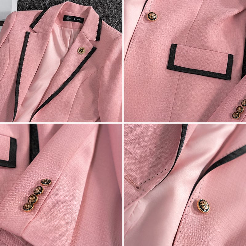 Wholesale High-quality 2 Piece Suit Set Slim Outfit Blazer Office Lady Fashion Women Business Work Pant Suits Jacket And Trouser