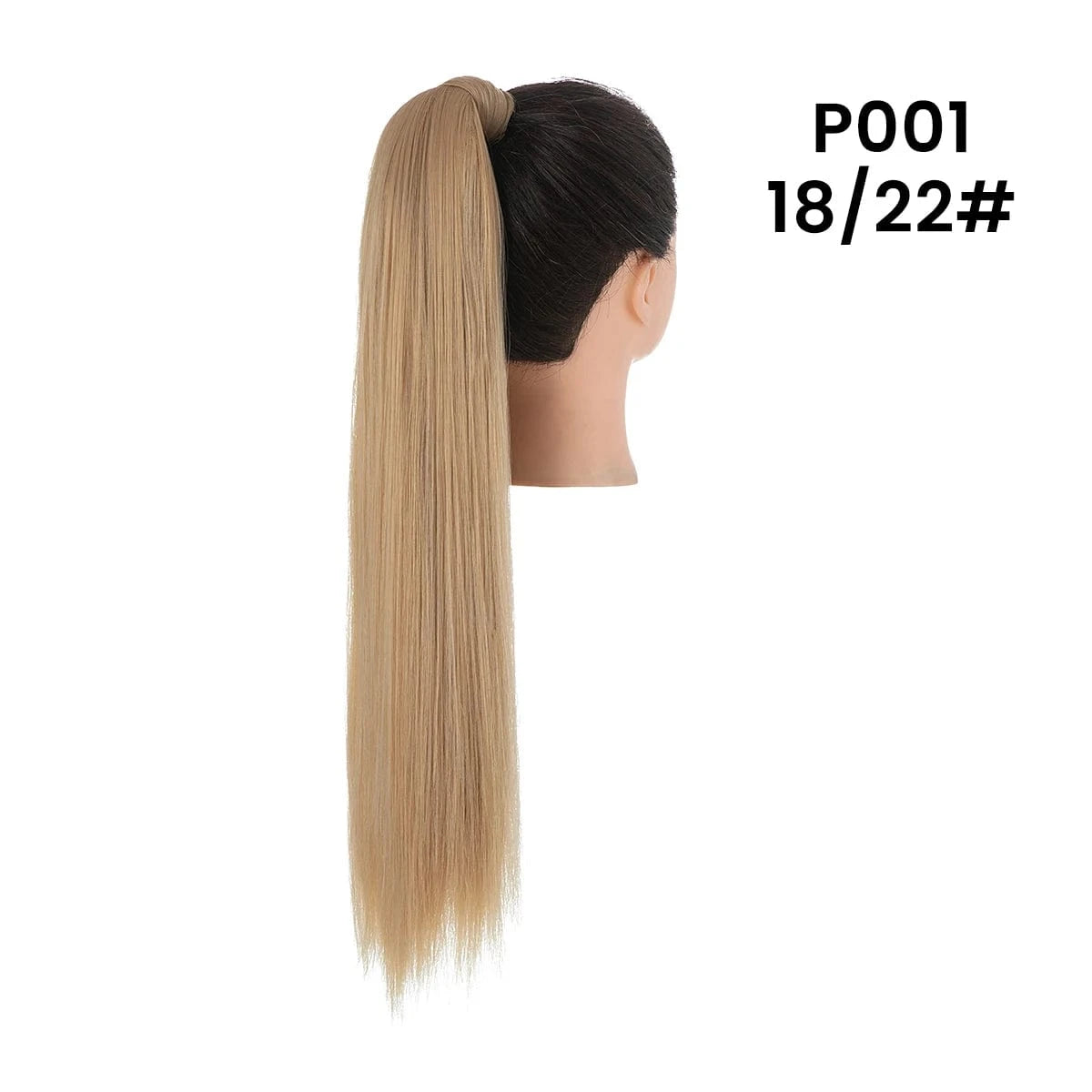 Wholesale High Quality 24 Inch Synthetic Fiber Silky Straight Colorful  Wrap Around Hair Ponytail Extension Wig For White Women