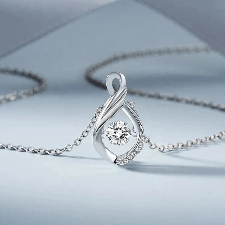 Wholesale High Quality Luxury Fine Jewelry Blue Cubic Zirconia Silver 925 Sterling Silver Pendant Necklace Jewellery