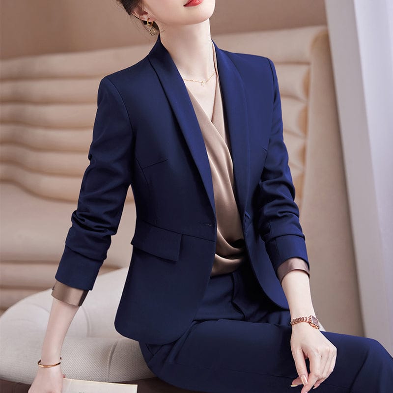 Wholesale High-quality Women Suits 2 Piece Pant Suit Fashion Business Work Clothes Office Lady Elegant Blazer and Trouser