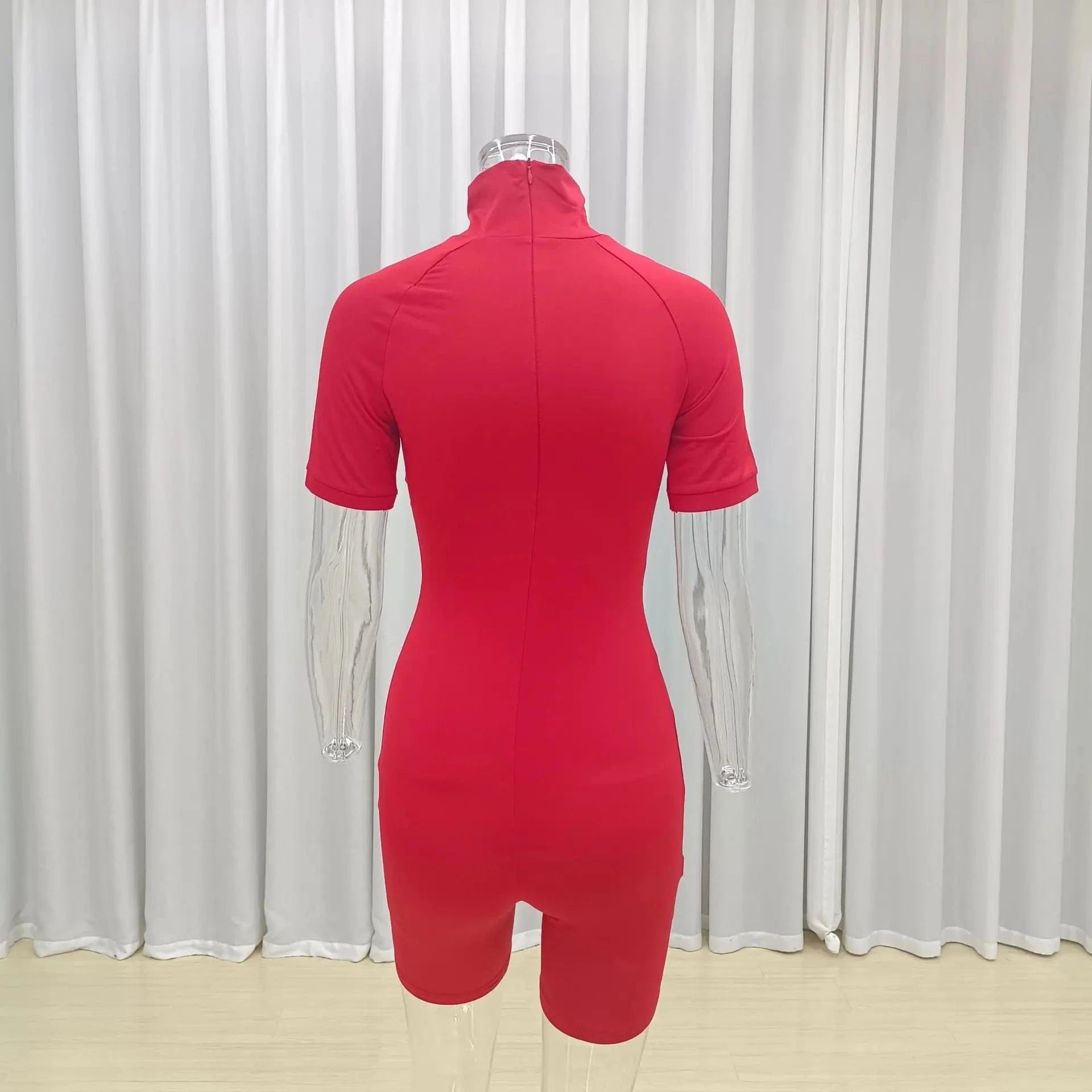 Wholesale Jumpsuits Skinny Short Sleeve Turtle Neck Onesies Playsuit Jumpsuit Summer Bodysuits for Women