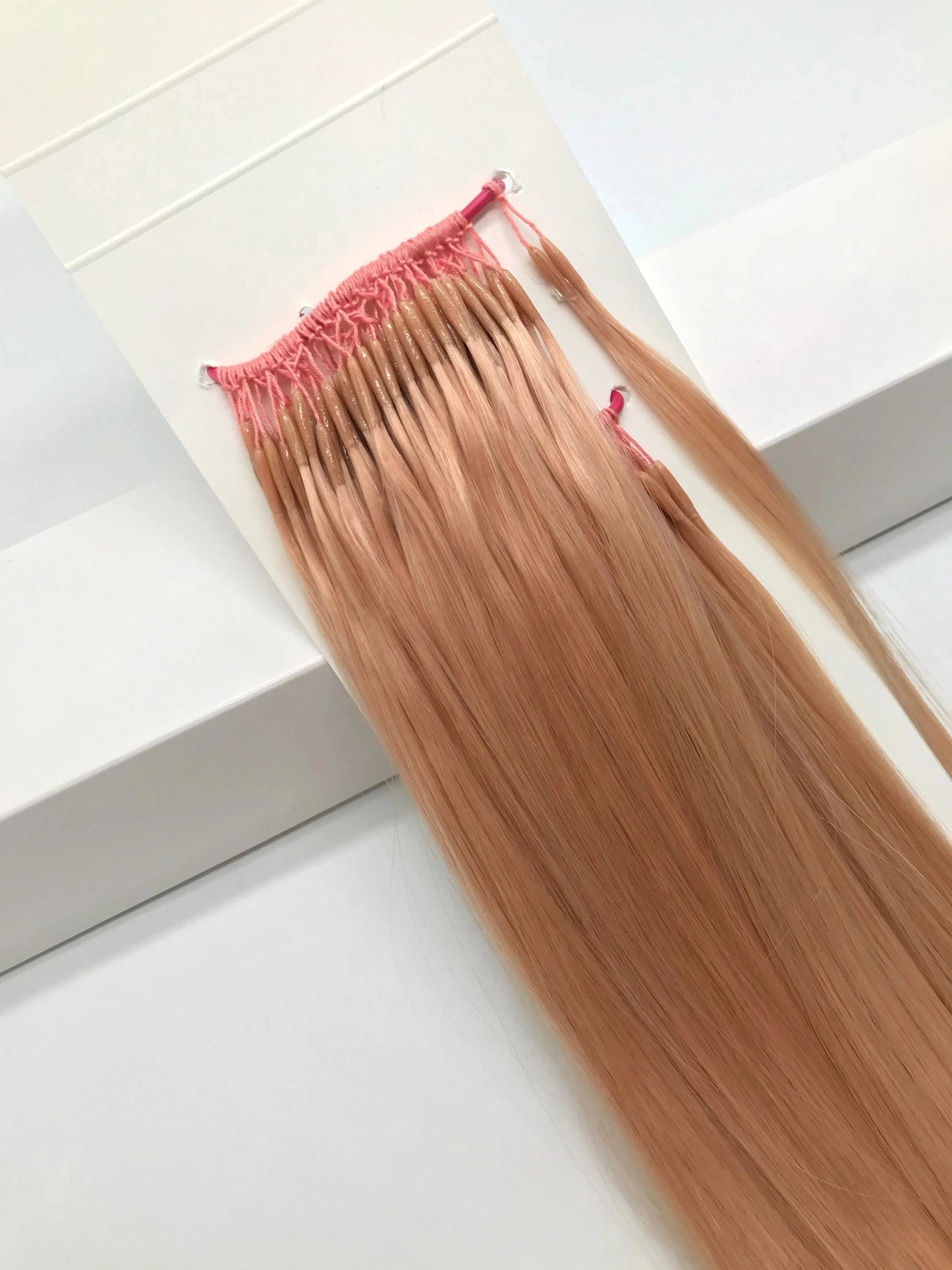 Wholesale Korea Knotted cotton Thread double/twin tips Hair extensions Virgin Braids hair for korea