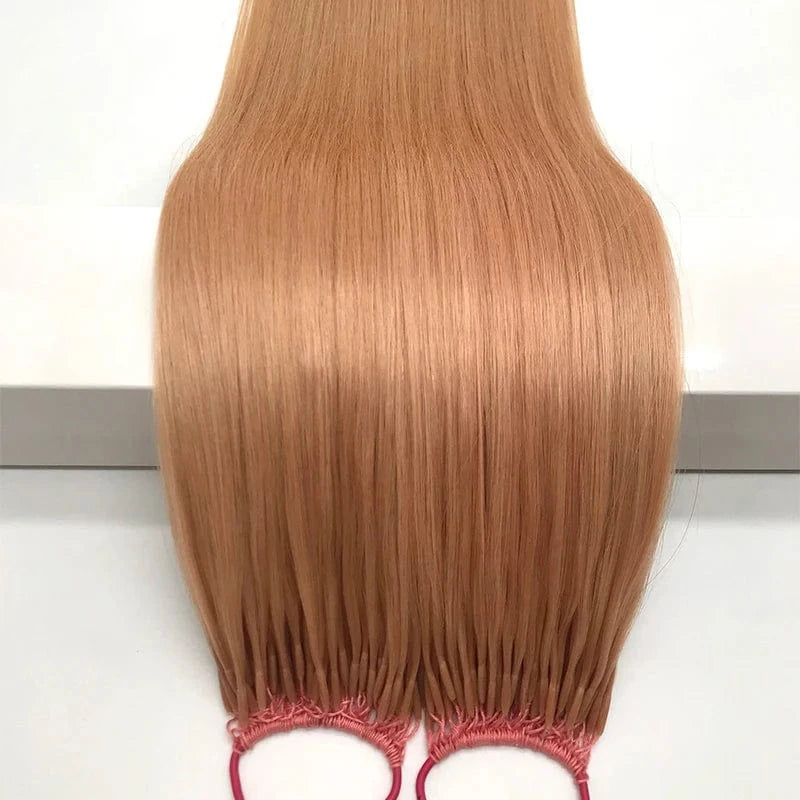 Wholesale Korea Knotted cotton Thread double/twin tips Hair extensions Virgin Braids hair for korea