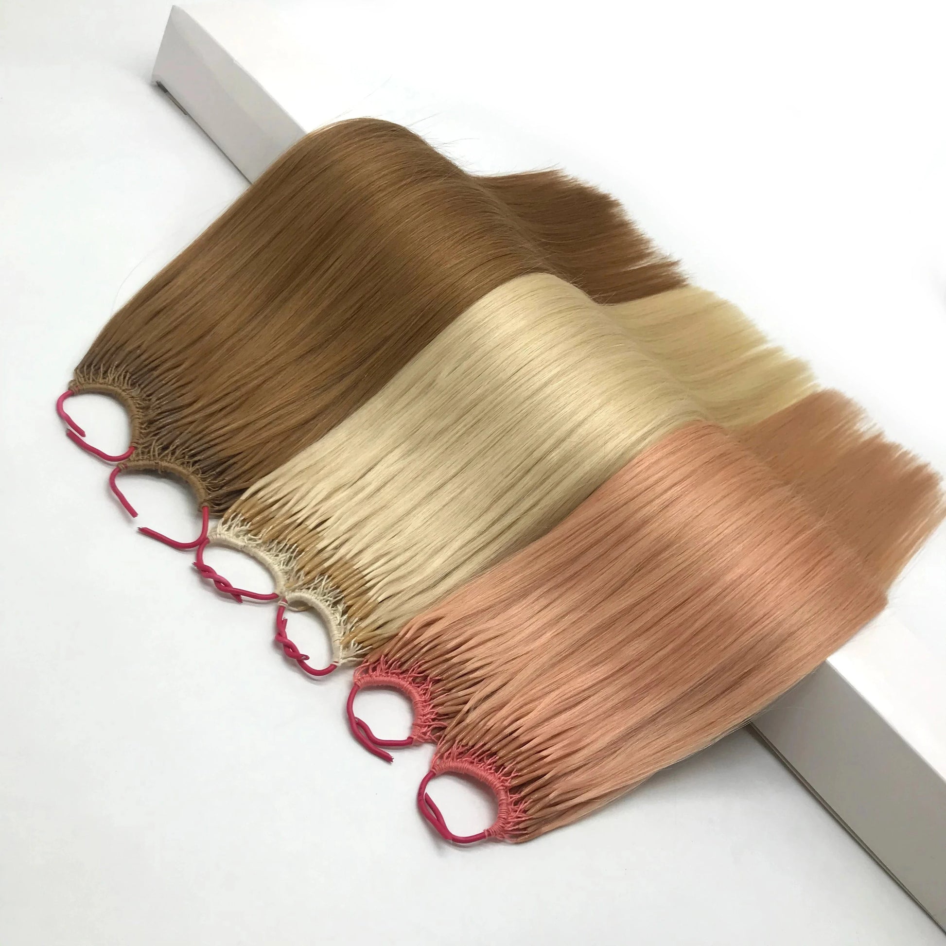 Wholesale Korea Knotted cotton Thread double/twin tips Hair extensions Virgin Braids hair for korea
