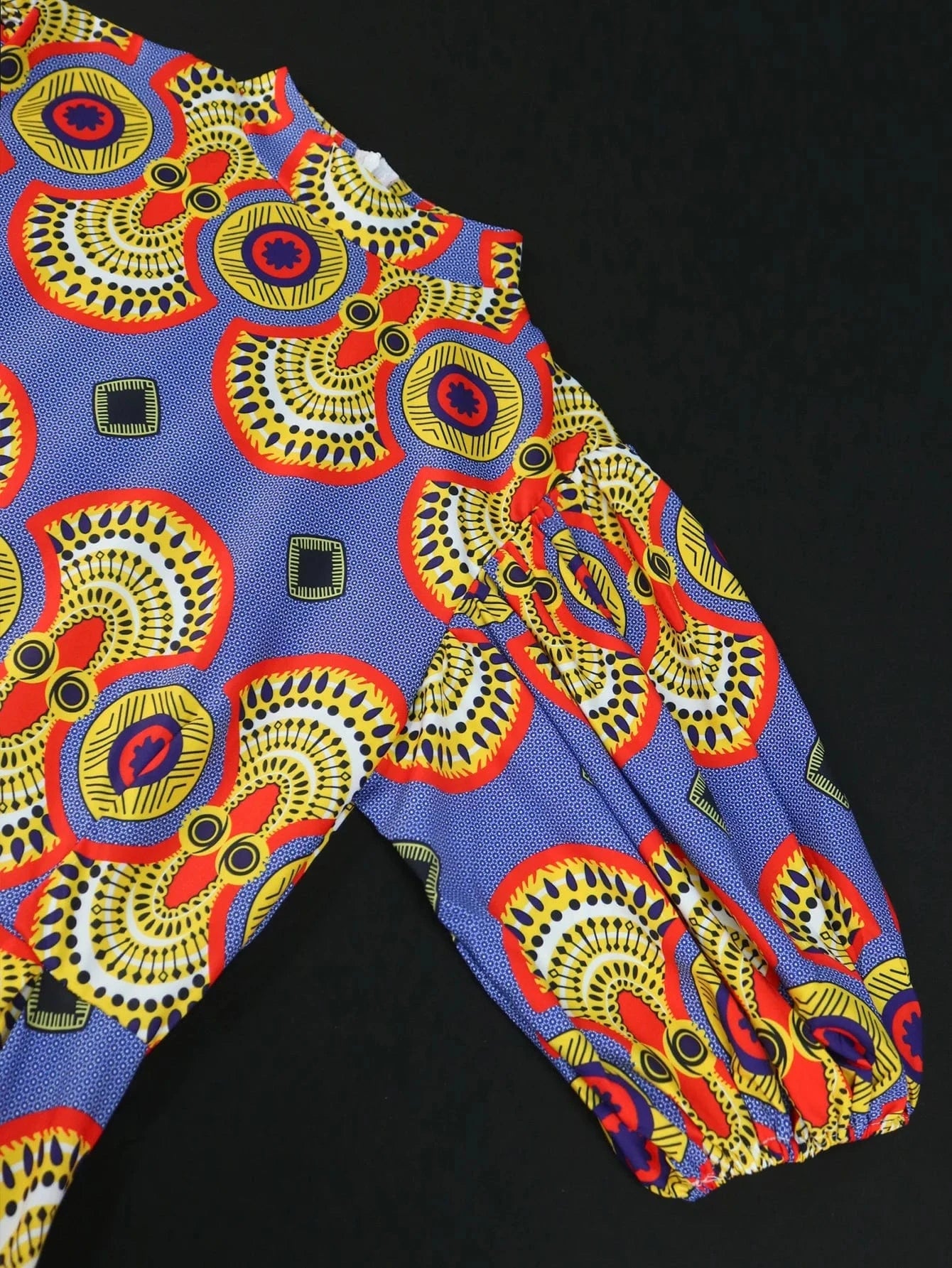 Wholesale Midi Length Classy Africa Printed A Line Women Casual Dress