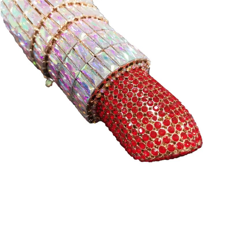 Wholesale New Arrival Lipstick Rhinestone Bag Crystal Clutch Evening Handbags Luxury Wedding Diamond Clutch Bags Lipstick Purse