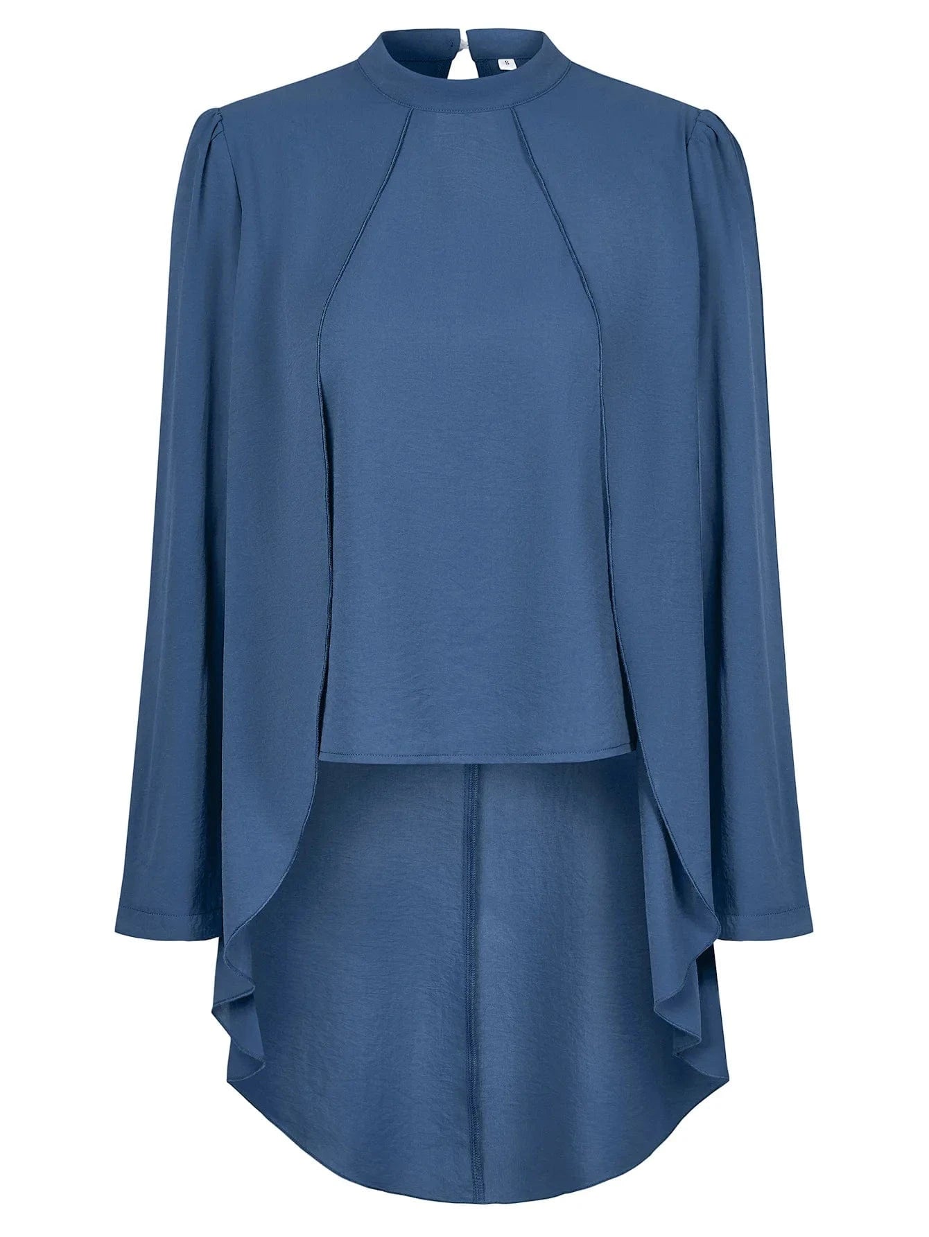 Wholesale New Autumn Women's Solid Color Blouses Stand-up Collar Long Sleeve Women Casual Shirt