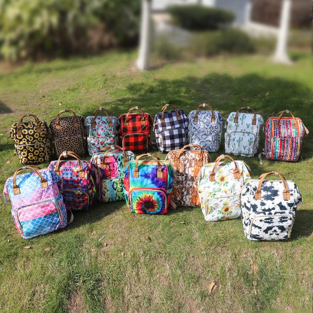 Wholesale OEM Factory Colorful Snake Design Maternity Mummy Bag Tote Handbag Waterproof Travel Diaper Bag For Mom Baby Care