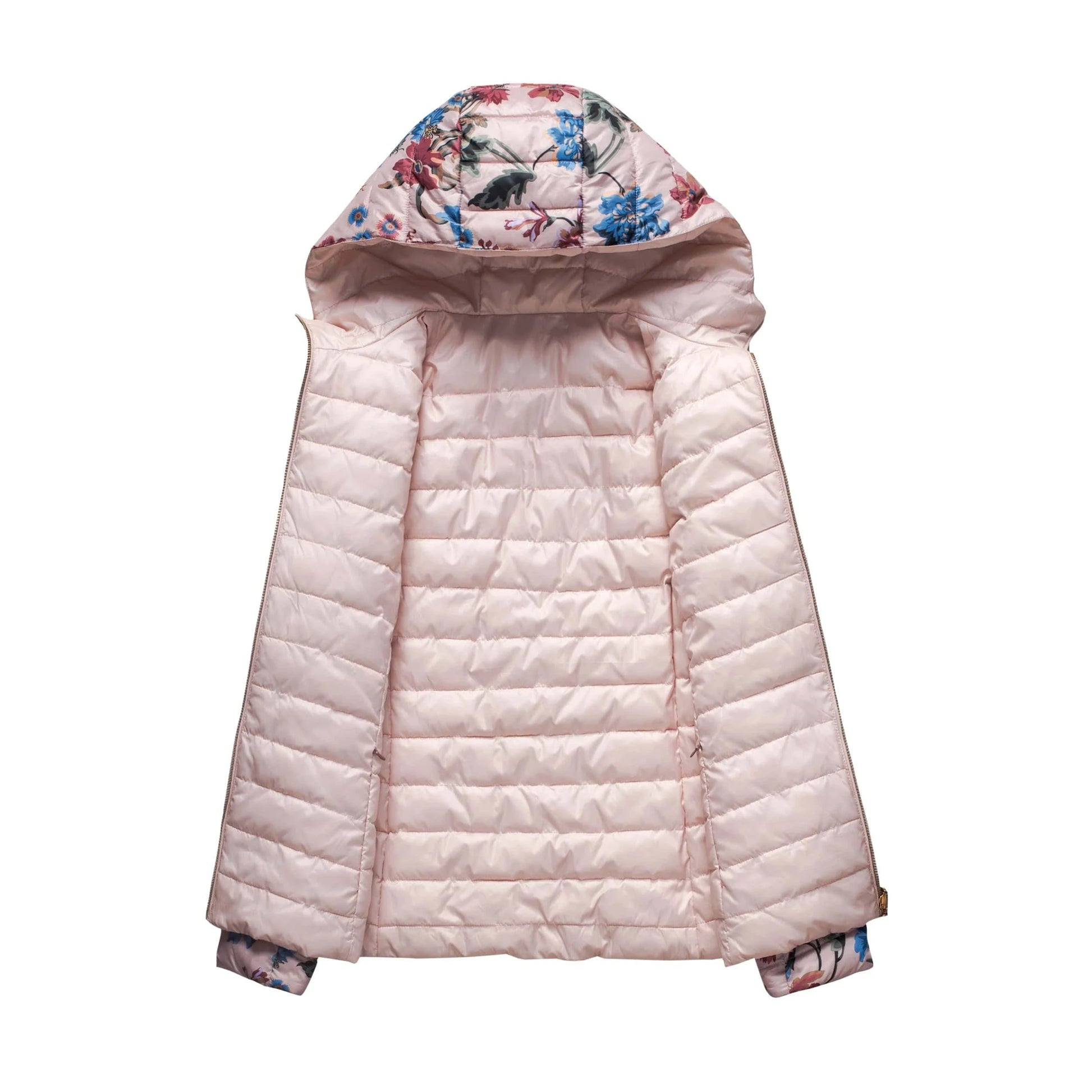 Wholesale OEM Service Latest Fashion Winter Reversible Style Padded Printed Warm Casual Jacket Women Winter Jacket