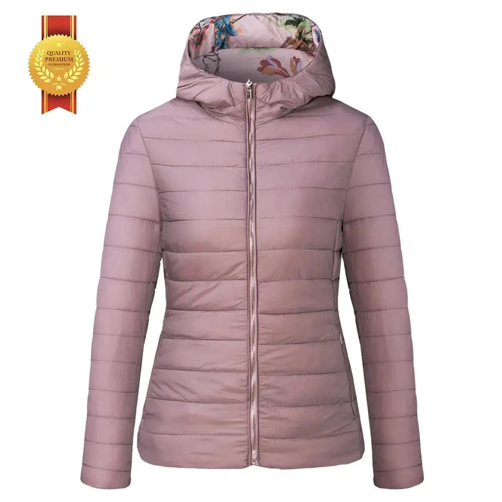 Wholesale OEM Service Latest Fashion Winter Reversible Style Padded Printed Warm Casual Jacket Women Winter Jacket