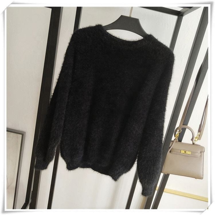 Wholesale Pink Lady Slim Fit Simulation Mink Cashmere Sweater