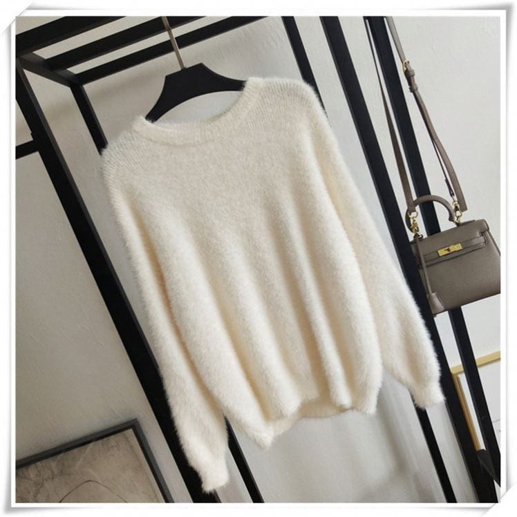 Wholesale Pink Lady Slim Fit Simulation Mink Cashmere Sweater