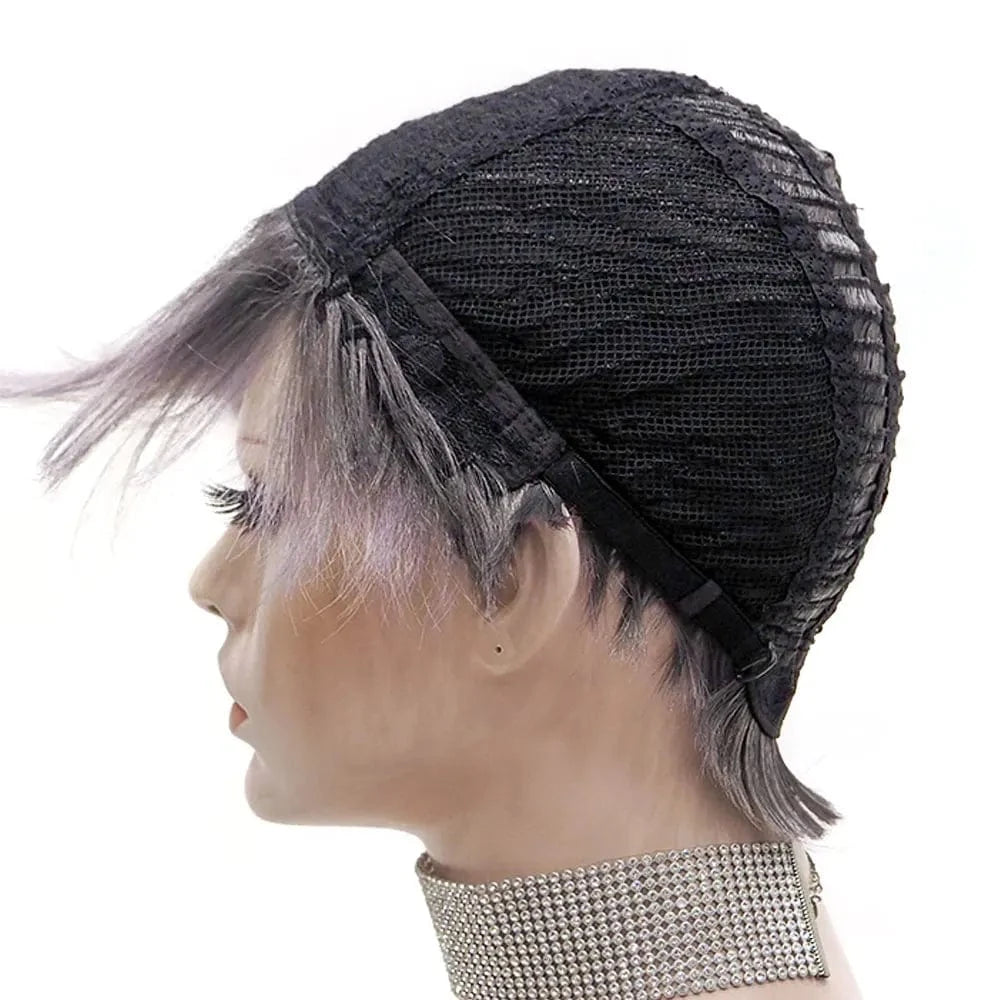 Wholesale Pixie Wigs Popular Synthetic Ash Blond Color Short Synthetic Hair Supplier Synthetic Wigs