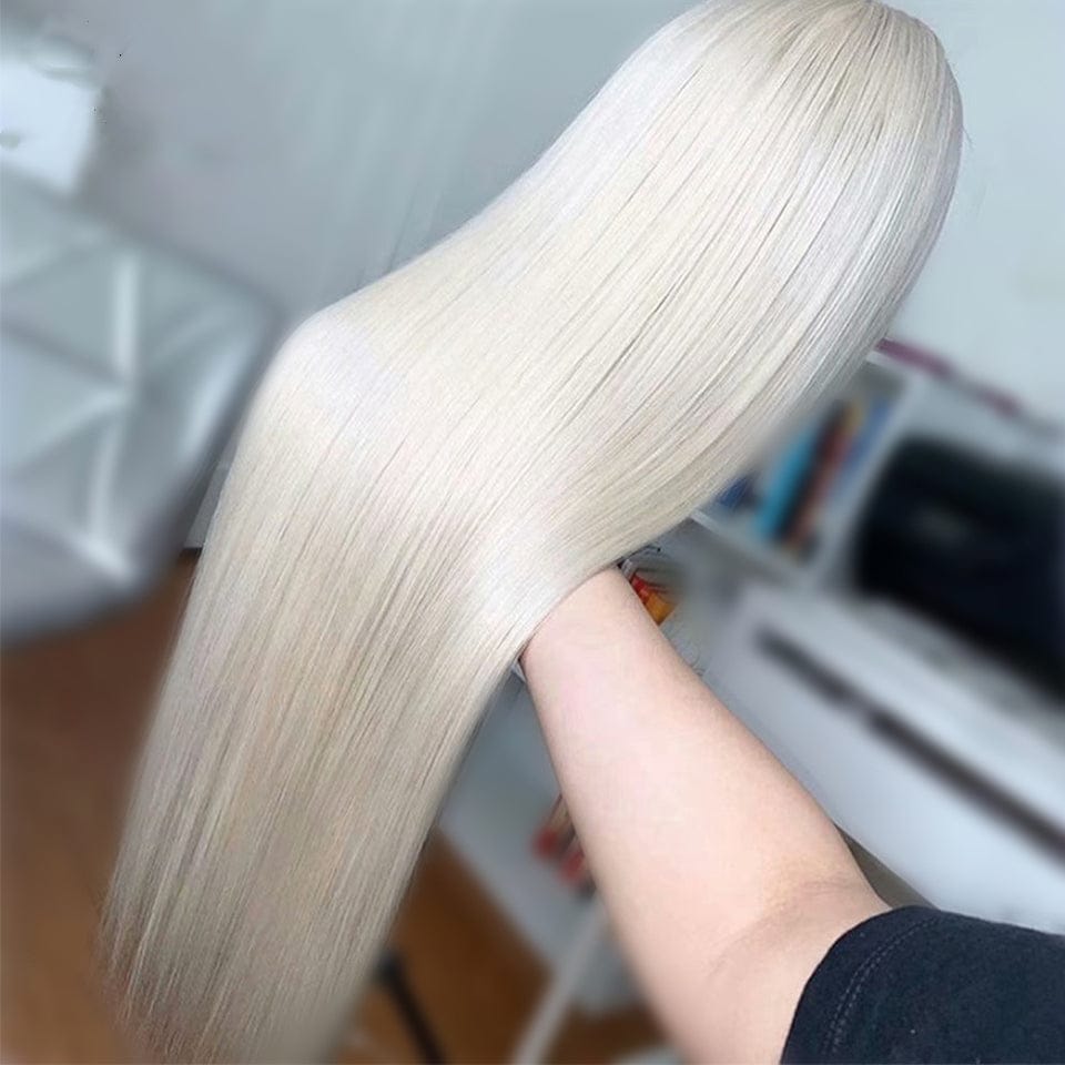 Wholesale Platinum Blonde Lace Front Human Hair Wigs For Black Women Body Wave HD Transparent Lace Wigs 613 Lace Frontal Wigs