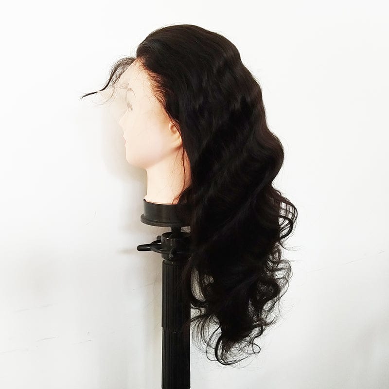 Wholesale Pre Plucked Swiss HD Lace Hair Wig Cuticle Aligned Body Wave Lace Frontal Wig for Women