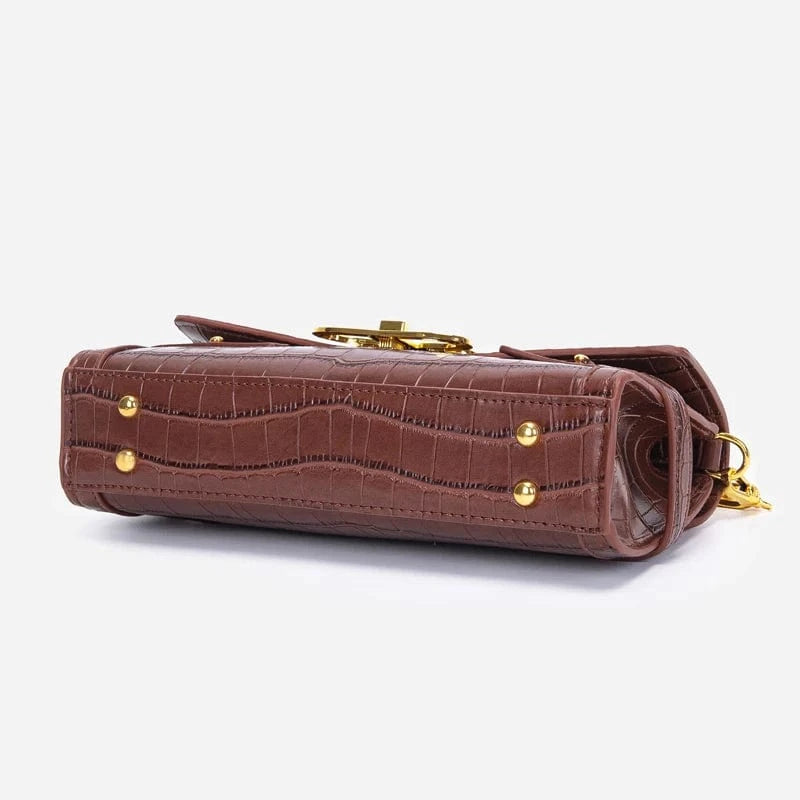 Wholesale price punk handbag custom small crossbody bag pu leather crocodile new latetest handbags 2023