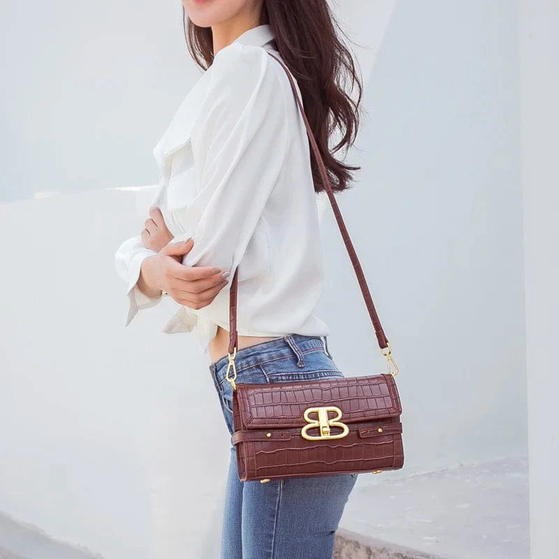 Wholesale price punk handbag custom small crossbody bag pu leather crocodile new latetest handbags 2023