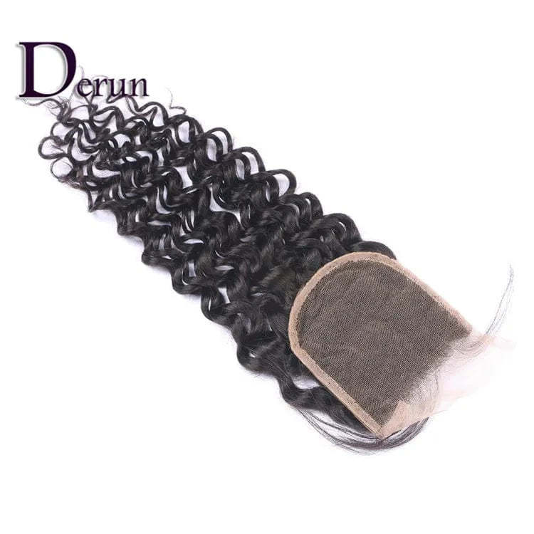 Wholesale Price Raw Virgin Human Curly hair Can be Dyed Bleached 4*4 HD swiss Lace Closure