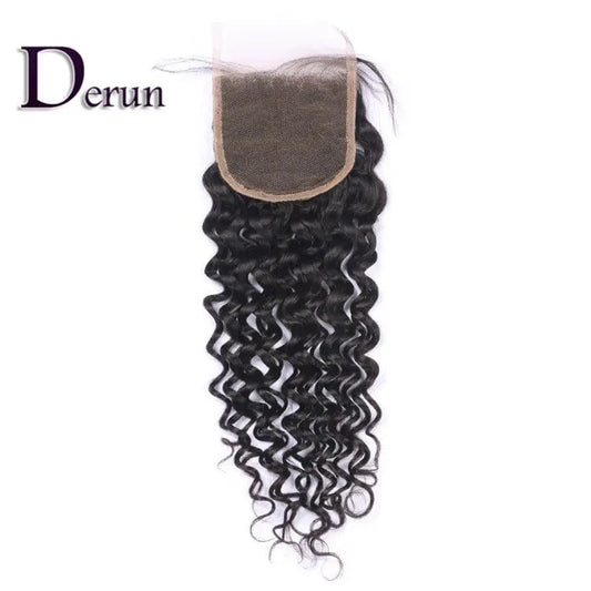 Wholesale Price Raw Virgin Human Curly hair Can be Dyed Bleached 4*4 HD swiss Lace Closure
