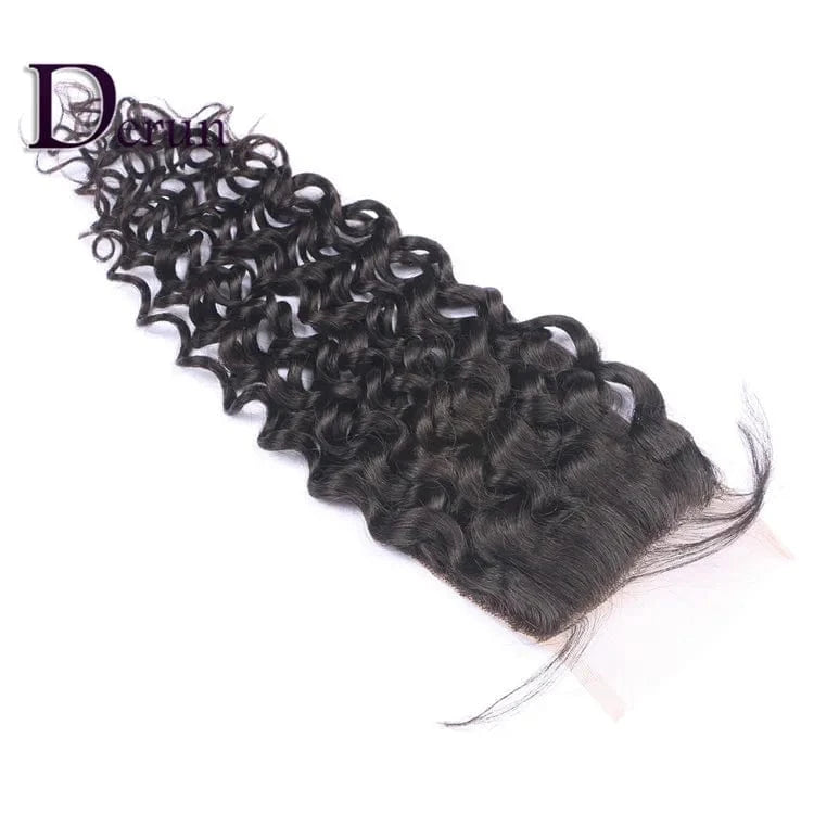 Wholesale Price Raw Virgin Human Curly hair Can be Dyed Bleached 4*4 HD swiss Lace Closure