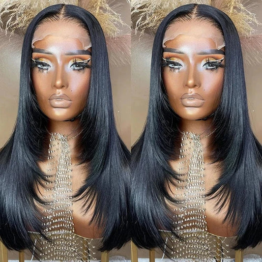 Wholesale Raw Cambodian Human Hair frontal wig human hair straight brazilian virgin  hd lace closure wig human hair