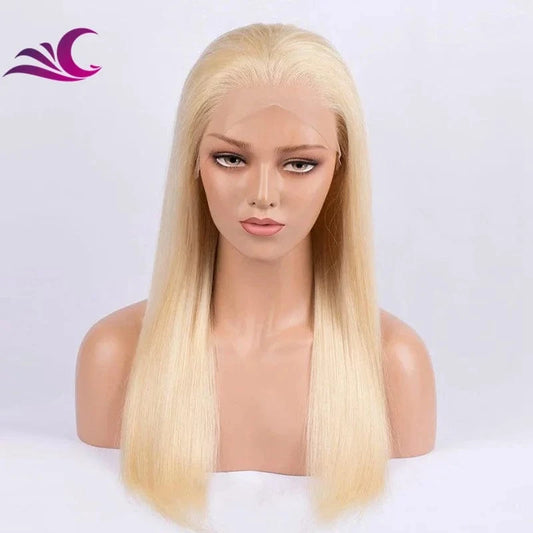 Wholesale Raw Cuticle Aligned Raw Indian Human Hair Wig 13x6 Blonde Frontal Lace Wig for Black Women