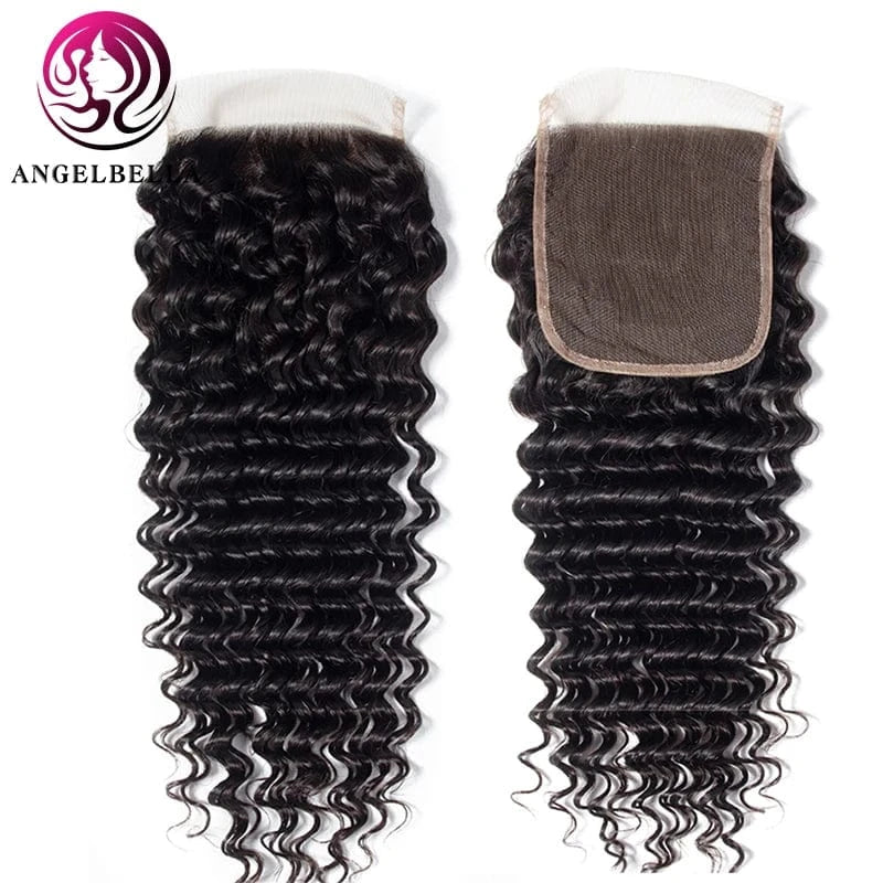 Wholesale Raw Indian Hair 5x5 Lace Closure Human Hair Closure Deep Wave Closure